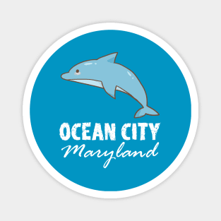 Ocean City Maryland (blue dolphin) Magnet